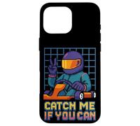 Catch Me If You Can Retro Racer Pixel Art Go Kart Race Case for iPhone 16 Pro Max