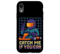 Catch Me If You Can Retro Racer Pixel Art Go Kart Race Case for iPhone XR