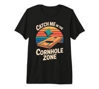 Catch Me in The Cornhole Zone Bean Bag Fun Premium T-Shirt