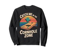 Catch Me In The Cornhole Zone Bean Bag Fun Sweatshirt