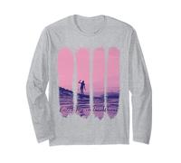 Catch Me in the Waves Summer Ocean Surfer Brushstrokes Long Sleeve T-Shirt