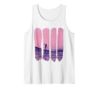 Catch Me in the Waves Summer Ocean Surfer Brushstrokes Tank Top