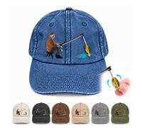 Catch of the Day Interactive Fishing Cap - Vintage Washed Fish Hat | Swinging 3D fish, vintage washed finish and adjustable fit make this cap a fun pick for anglers and lake days.