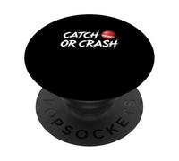 Catch Or Crash Dodgeball Player Game Day Humor PopSockets Adhesive PopGrip