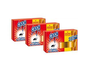 Catch Paper Fly Killer 4 Rolls - Pack of 3 Packs