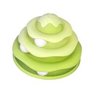 Catch the Balls cat toy, Interactive Cat Toy Teaser Cat Ball Track Toy with Three Layer Track, Circle Track with Moving Balls Satisfies Kitty’S Hunting, Chasing & Exercising Needs (green)