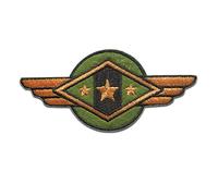 Catch the Patch Airman Military Insignia Iron-on Patches Insignia 3,6 x 7,9 cm for Adults with Pilot Squadron Aviation Original Vintage, Airsoft Tactical Outdoor Morale Veteran Authentic UK
