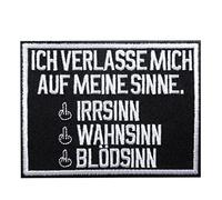 Catch the Patch Biker Quote Iron-on Patches Funny 10 x 8 cm for Adults with Fabric Cotton Textile Original Quality, Smiley Alien Clothes Trousers Jeans Custom Adhesive