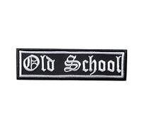 Catch the Patch Biker Quote Old School Iron-on Patches Funny 9 x 2,5 cm for Adults with Fabric Cotton Textile Original Quality, Smiley Alien Clothes Trousers Jeans Custom Adhesive