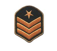 Catch the Patch Brigadier General Military Iron-on Patches Insignia 4,7 x 6,2 cm for Adults with Rank Badge Veteran Tactical Authentic, Remembrance Bonfire Cosplay Soldier Souvenir Idea
