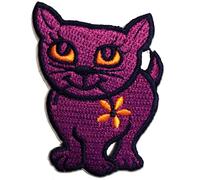 Catch the Patch Cat Iron-on Patches Animals 5,3 x 7 cm for Kids with Fabric Cotton Textile Original Quality, Sewable Adhesive Clothes Trousers Jeans Sew Repair Hole