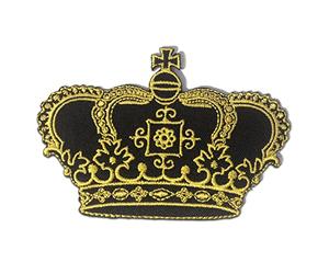 Catch the Patch Crown Princess Gold Iron-on Patch 8,3 x 7,3 cm for Girls Adults with Beauty Sequins Fashion Glamour, Velcro Patches Clothing Jeans Denim Birthday Gift