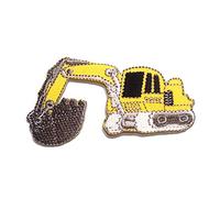 Catch the Patch Digger Car Iron-on Patch 9,7 x 5,2 cm for Kids with Farm Construction Action Toy Original, Patches Clothing Jeans Denim Crafts Birthday Gift
