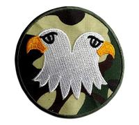 Catch the Patch Eagle Military Army Iron-on Patches Military 7,5 x 7,5 cm for Adults with Heraldic Crest Coat-of-Arms Authentic Vintage, Remembrance Bonfire Cosplay Soldier Idea Souvenir