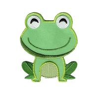 Catch the Patch Frog Iron-on Patches Sealife 5,9 x 6,8 cm for Kids with Fabric Cotton Textile Original Quality, Shark Dolphin Adhesive Clothes Trousers Jeans Sew Repair