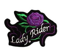 Catch the Patch Lady Rider Biker Iron-on Patch 9 x 7 cm for Adults with Heavy Metal Festival Vintage Original, Velcro Patches Clothing Jeans Denim Birthday Gift