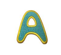 Catch the Patch Letter A Blue Iron-on Letter Patch 6,3 x 5,3 cm for Kids Adults with Personalised Name Initials Monogram, Letters Numbers Custom Transfer Football Decoration