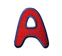 Catch the Patch Letter A Red Iron-on Letter Patch 6,3 x 5,3 cm for Kids Adults with Personalised Name Initials Monogram, Letters Numbers Custom Transfer Football Decoration