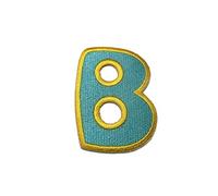 Catch the Patch Letter B Blue Iron-on Letter Patch 6,3 x 4,6 cm for Kids Adults with Personalised Name Initials Monogram, Letters Numbers Custom Transfer Football Decoration
