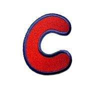 Catch the Patch Letter C Red Iron-on Letter Patch 6,2 x 4,9 cm for Kids Adults with Personalised Name Initials Monogram, Letters Numbers Custom Transfer Football Decoration