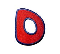 Catch the Patch Letter D Red Iron-on Letter Patch 6,3 x 5 cm for Kids Adults with Personalised Name Initials Monogram, Letters Numbers Custom Transfer Football Decoration