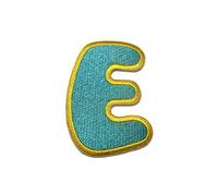 Catch the Patch Letter E Blue Iron-on Letter Patch 6,2 x 4,5 cm for Kids Adults with Personalised Name Initials Monogram, Letters Numbers Custom Transfer Football Decoration
