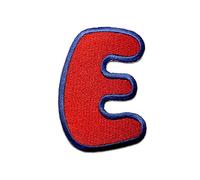 Catch the Patch Letter E Red Iron-on Letter Patch 6,2 x 4,5 cm for Kids Adults with Personalised Name Initials Monogram, Letters Numbers Custom Transfer Football Decoration
