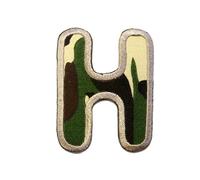 Catch the Patch Letter H Military Iron-on Letter Patch 6,2 x 4,6 cm for Kids Adults with Personalised Name Initials Monogram, Letters Numbers Custom Transfer Football Decoration