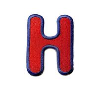 Catch the Patch Letter H Red Iron-on Letter Patch 6,2 x 4,6 cm for Kids Adults with Personalised Name Initials Monogram, Letters Numbers Custom Transfer Football Decoration