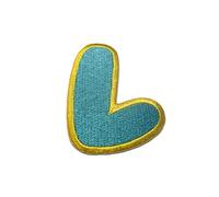 Catch the Patch Letter L Blue Iron-on Letter Patch 6,3 x 4,6 cm for Kids Adults with Personalised Name Initials Monogram, Letters Numbers Custom Transfer Football Decoration