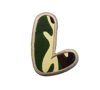 Catch the Patch Letter L Military Iron-on Letter Patch 6,3 x 4,6 cm for Kids Adults with Personalised Name Initials Monogram, Letters Numbers Custom Transfer Football Decoration