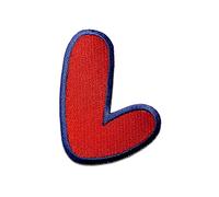 Catch the Patch Letter L Red Iron-on Letter Patch 6,3 x 4,6 cm for Kids Adults with Personalised Name Initials Monogram, Letters Numbers Custom Transfer Football Decoration