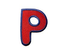 Catch the Patch Letter P Red Iron-on Letter Patch 6,2 x 4,6 cm for Kids Adults with Personalised Name Initials Monogram, Letters Numbers Custom Transfer Football Decoration