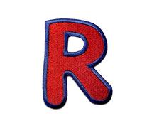 Catch the Patch Letter R Red Iron-on Letter Patch 6,2 x 4,8 cm for Kids Adults with Personalised Name Initials Monogram, Letters Numbers Custom Transfer Football Decoration