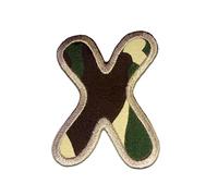 Catch the Patch Letter X Military Iron-on Letter Patch 6,2 x 4,7 cm for Kids Adults with Personalised Name Initials Monogram, Letters Numbers Custom Transfer Football Decoration
