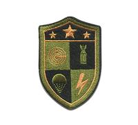 Catch the Patch Lieutenant General Military Iron-on Patches Insignia 4,4 x 6,1 cm for Adults with Rank Badge Veteran Tactical Authentic, Remembrance Bonfire Cosplay Soldier Souvenir Idea