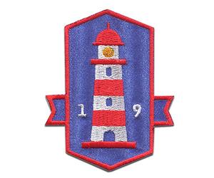 Catch the Patch Lighthouse Coast Iron-on Patch 7,1 x 6 cm for Kids Adults with Beach Sea Style Holiday Detail, Velcro Patches Clothing Jeans Denim Birthday Gift