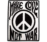 Catch the Patch Make Love War Peace Iron-on Patches Peace 9 x 6,8 cm for Adults with Fabric Cotton Textile Original Quality