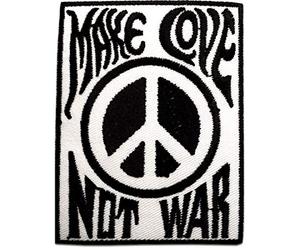 Catch the Patch Make Love War Peace Iron-on Patches Peace 9 x 6,8 cm for Adults with Fabric Cotton Textile Original Quality
