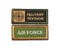 Catch the Patch Military Division Air Iron-on Patches Insignia 2,4 x 6 cm for Adults with Rank Badge Veteran Tactical Authentic, Remembrance Bonfire Cosplay Soldier Souvenir Idea