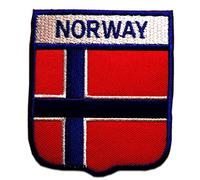 Catch the Patch Norway Iron-on Patch 6,4 x 7,4 cm for Adults Kids with Original National Country Badge, Military Tactical Army Airsoft Outdoor
