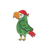 Catch the Patch Parrot Pirate Iron-on Patch 5 x 6,1 cm for Kids with Caribbean Treasure Vintage Authentic, Velcro Patches Clothing Jeans Denim Birthday Gift