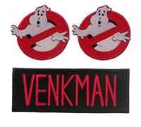 Catch the Patch Peter Venkman Iron-on Patch Set of 3 for Adults with Collection Cult Film Fancy Dress Proton Slimer Vintage, Frozen Empire Legacy Afterlife Real Statement Detail