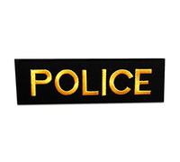 Catch the Patch Police Iron-on Patches Police 12,5 x 4 cm for Adults with British Bobby Constable Badge Vintage Authentic, Cop Officer Department Cosplay Souvenir Idea