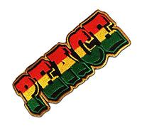 Catch the Patch Reggae Peace Iron-on Patches Statement 9,5 x 4 cm for Adults with Fabric Cotton Textile Original Quality