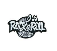 Catch the Patch Rock N Roll Biker Iron-on Patch 9,4 x 5,9 cm for Adults with Motorbike Easy Rider Vintage, Velcro Patches Clothing Jeans Denim Birthday Gift