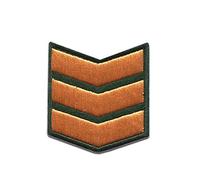 Catch the Patch Sergeant Military Insignia Iron-on Patches Insignia 5 x 5,4 cm for Adults with Rank Badge Veteran Tactical Authentic, Remembrance Bonfire Cosplay Soldier Souvenir Idea