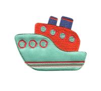 Catch the Patch Ship Boat Iron-on Patch 6,1 x 4,8 cm for Kids Adults with Marine Coast Vintage Authentic Original, Velcro Patches Clothing Jeans Denim Birthday Gift