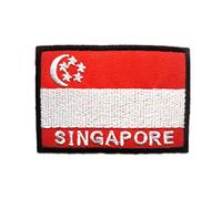 Catch the Patch Singapore Iron-on Patch 4,8 x 7 cm for Adults Kids with Original National Country Badge, Military Tactical Army Airsoft Outdoor