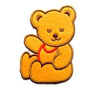 Catch the Patch Teddy Bear Iron-on Patches Animals 7,7 x 5,4 cm for Kids with Fabric Cotton Textile Original Quality, Dog Cat Adhesive Clothes Trousers Jeans Sew Repair